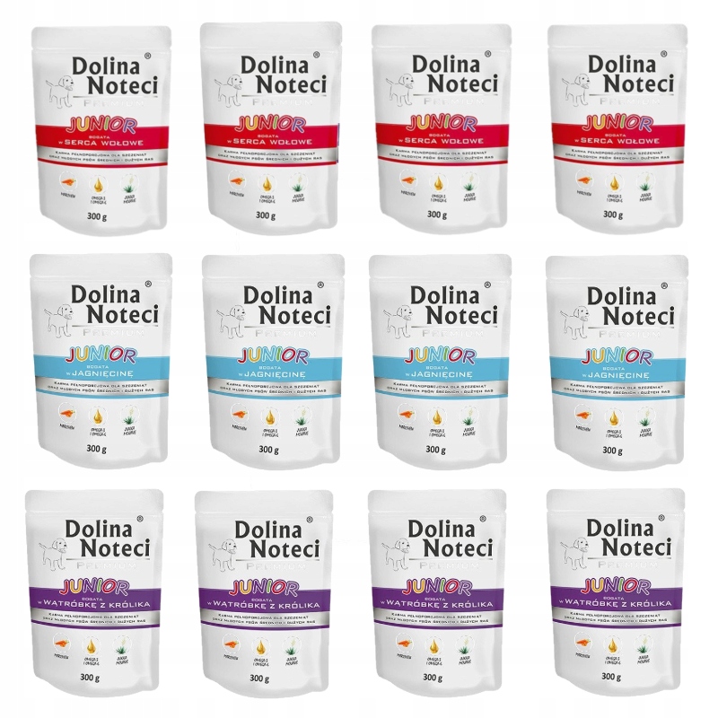 Levně Dolina Noteci Junior MIX 12x300g Krmivo Pro Psy