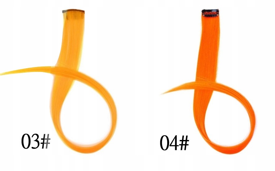 Doczepiane włosy CLIP IN PASEMKA kolorowe ombre Typ włosów syntetyczne