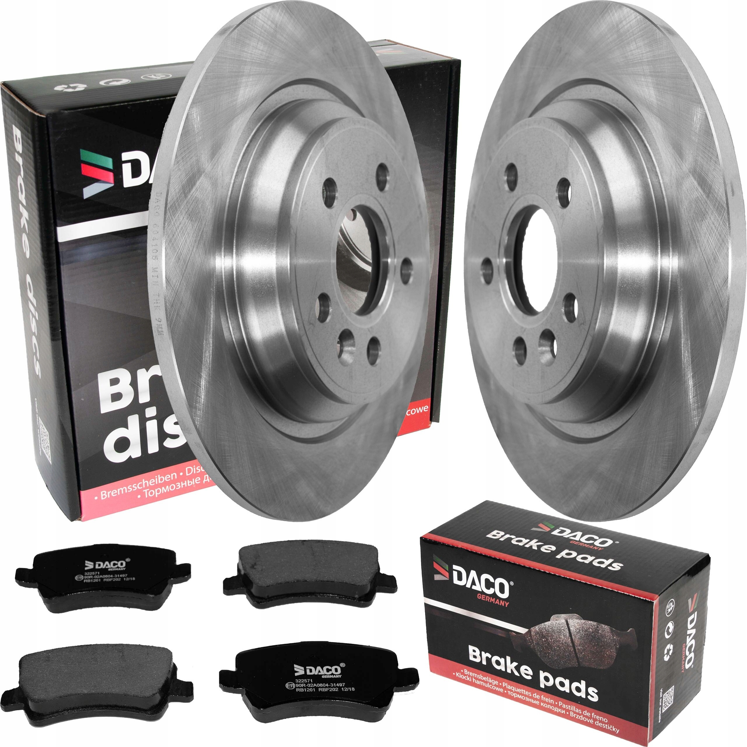 Диски + колодки Daco задній для Volvo S80 XC70 V70 V60