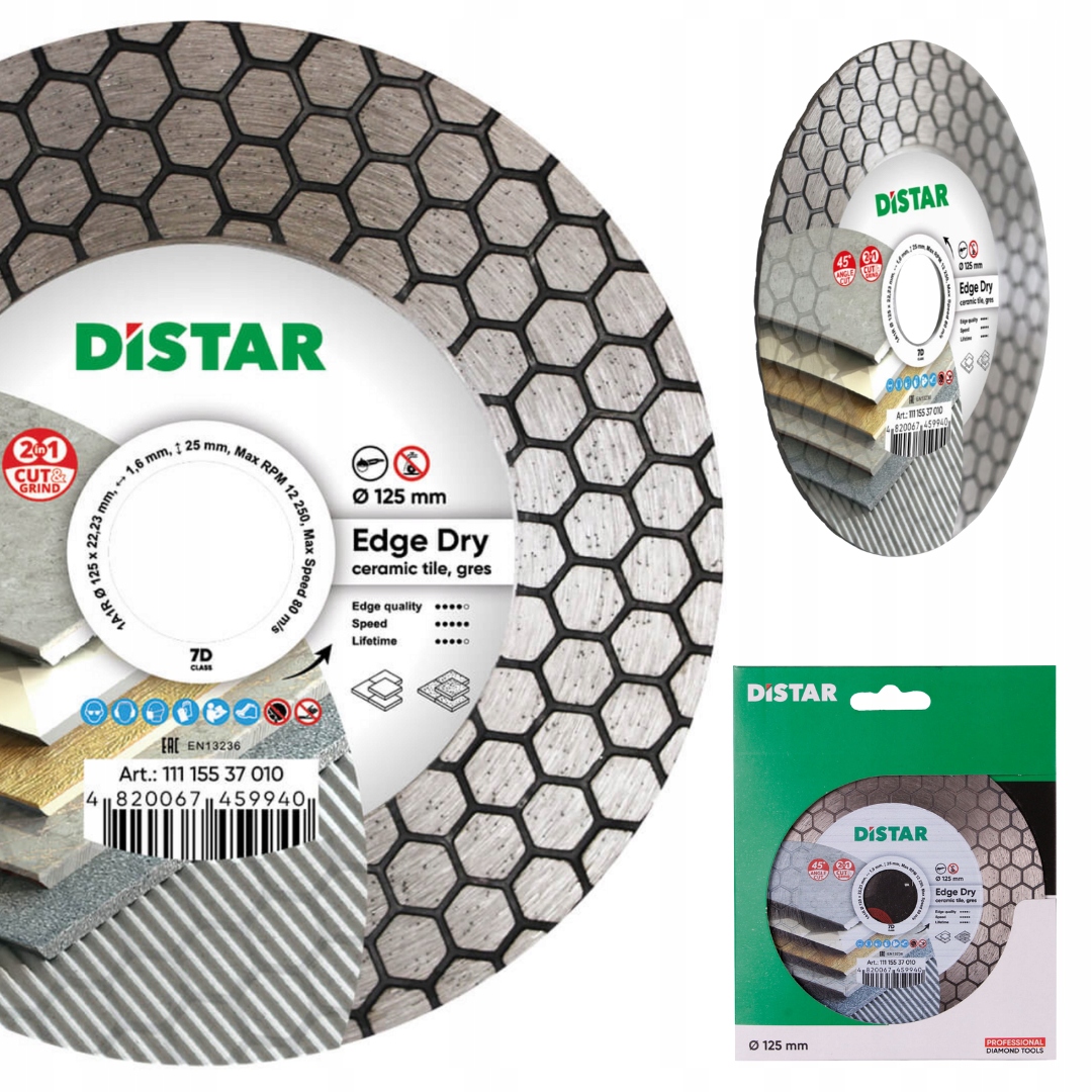 Tarcza diamentowa do cięcia Distar Edge Dry 125 1.6mm ceramika gres