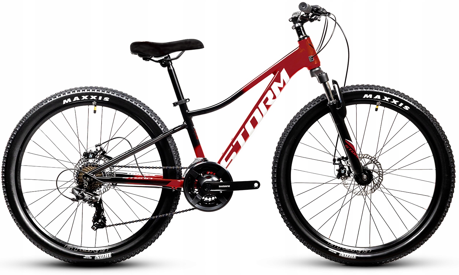 Rower 26 Storm Racer 2D 13" Czerwono-czarny Shimano Aluminiowy