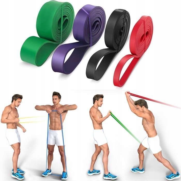 Zestaw 4x gum do ćwiczeń oporowych power bands