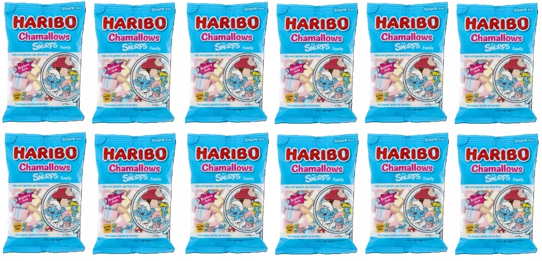 12x 175g Haribo Chamallows Smurfs Karton