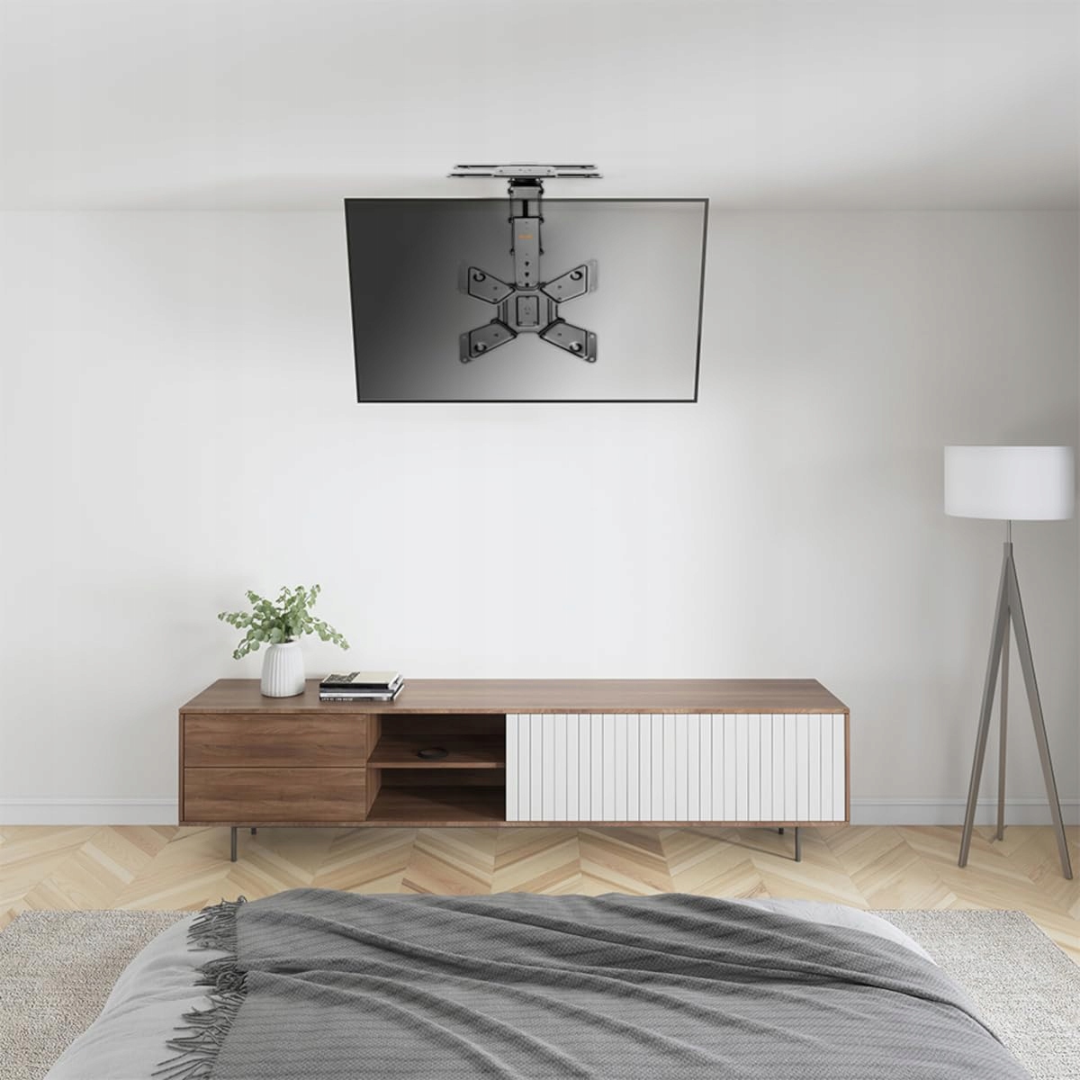 MYWALL Uchwyt Sufitowy TV Motorowy 23-65 Cal 30kg Smart Home 180 Stopni — miniatura 2