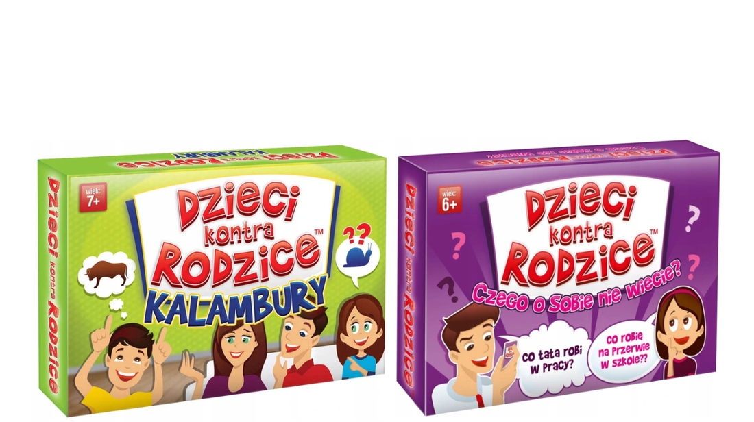 

Zestaw 2w1 Dzieci Kontra Rodzice Kalambury Gry 6+