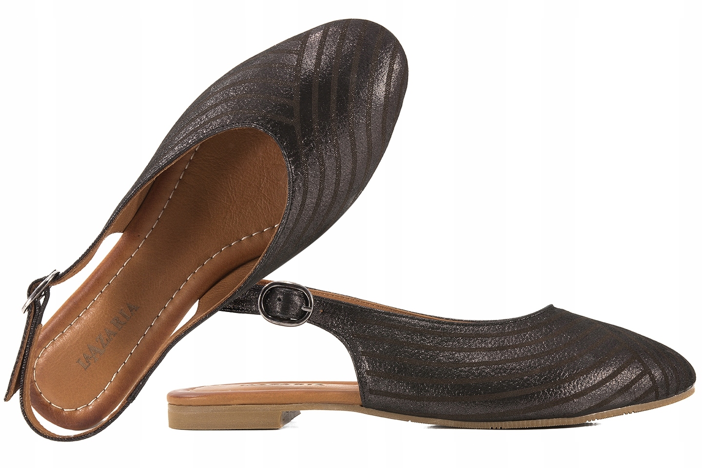 Laazaria 015 117-2024 Balerínky Dámské Sandály grafitové