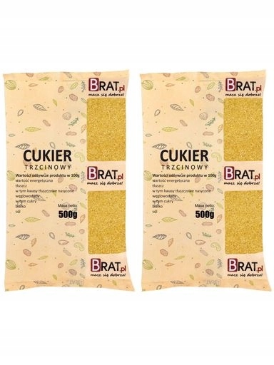 Levně 5x Brat Cukr třtinový 1kg (2x500g)
