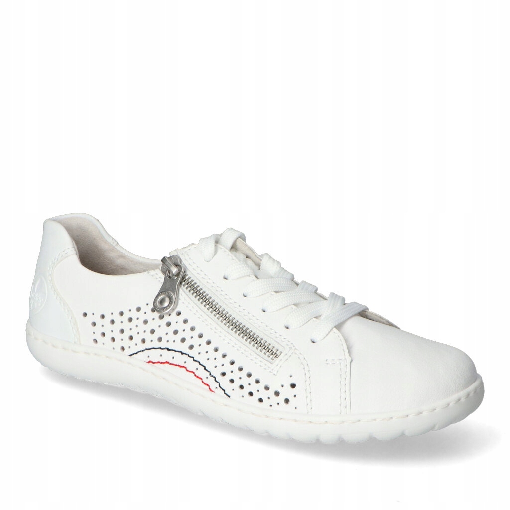 Polobotky Rieker 52824-80 Bílé lico 37