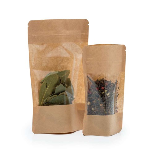 TOREBKA PAPIEROWA z OKIENKIEM DOYPACK MAŁA 100ml