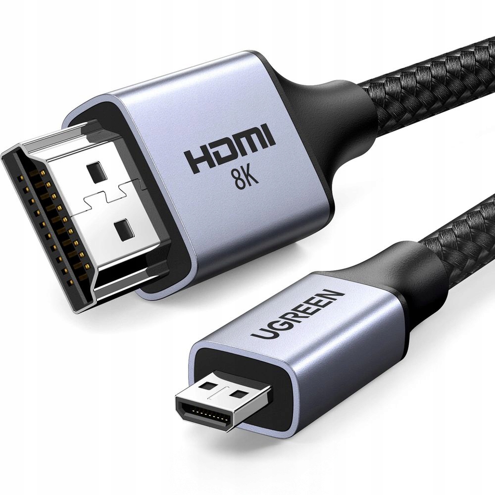 Kabel do telewizora Ugreen, przewód micro Hdmi do Hdmi, 200 cm przejściówka