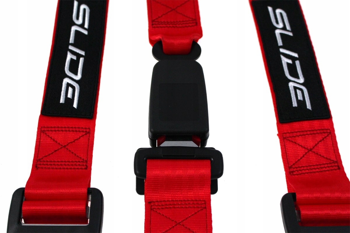 JB-PA-064 - MULTI-POINT SPORTS BELTS SLIDE 3P RED
