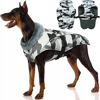 Levně Pumyporeity Oblečení bunda pro Psa voděodolná, nastavitelná Maskáčový *L