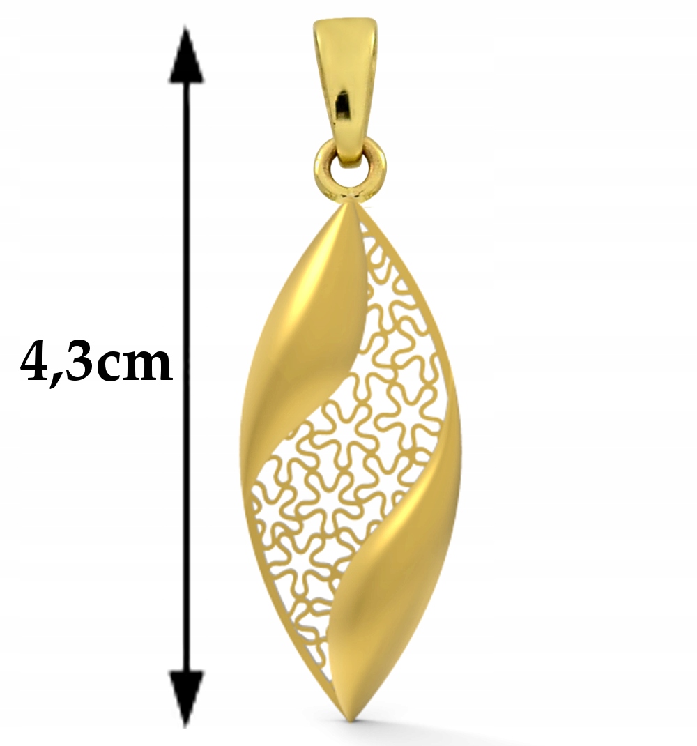 Nádherný Zlatý Přívěsek 585 Markýza Květiny