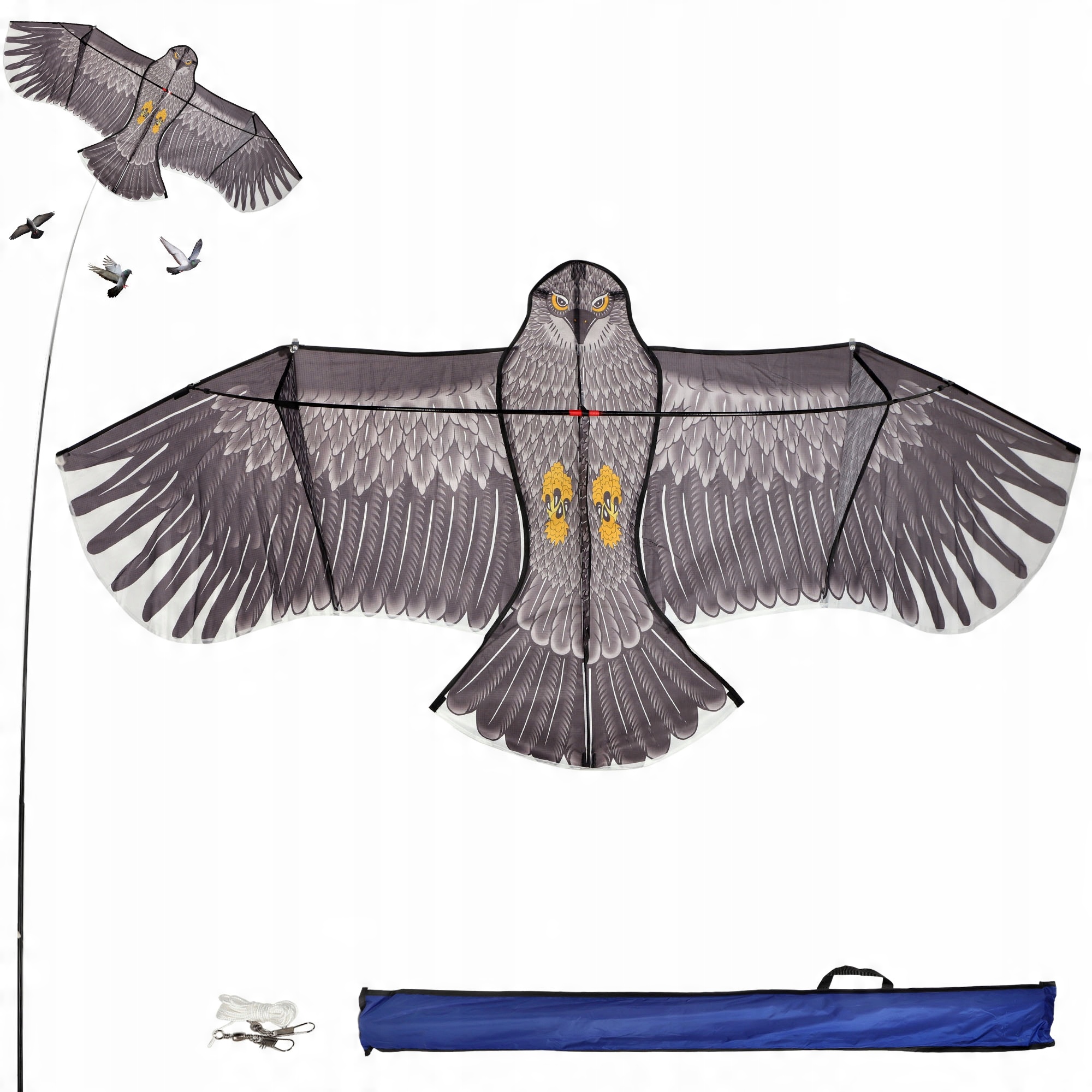 

Latawiec Dla Dzieci Duży 180x80cm Orzeł Ptak Linka