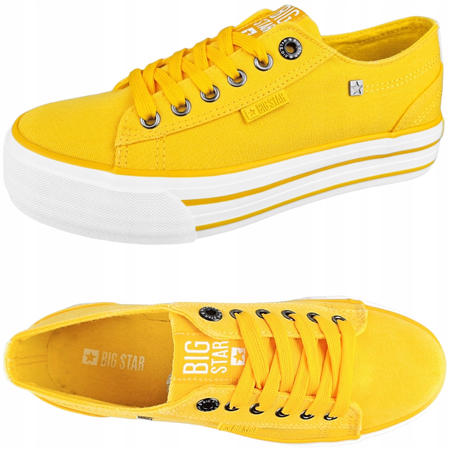 

Trampki Big Star żółte na platformie HH274055 39