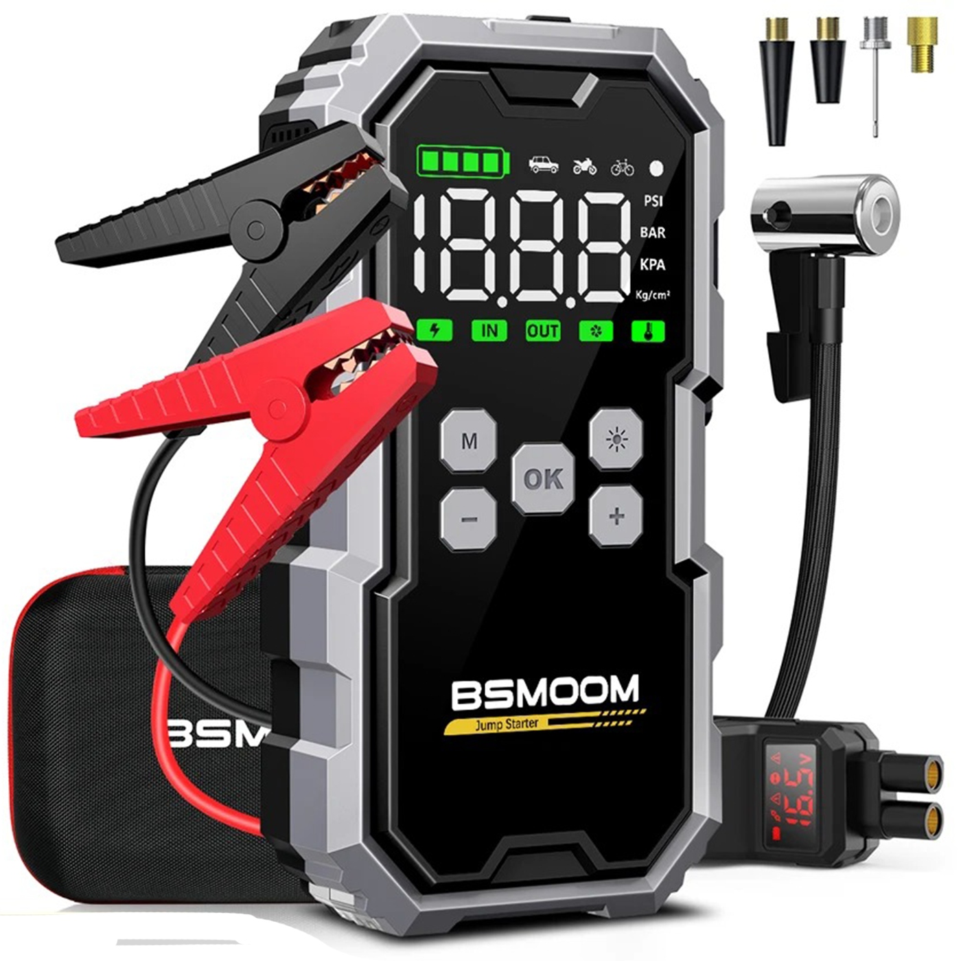 Jump Starter 7000A s kompresorom 150PSI Power Bank 26800 mAh