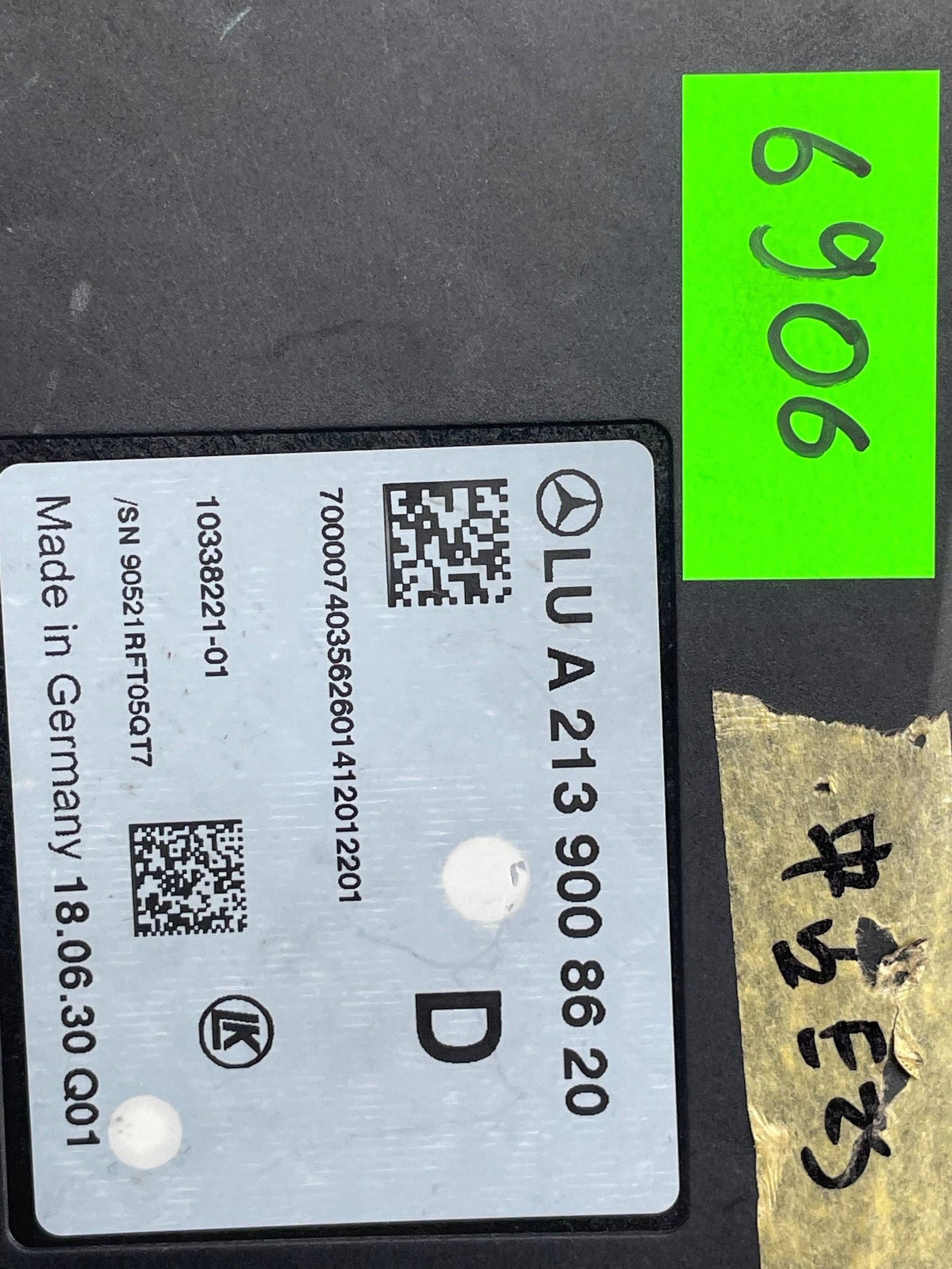 MERCEDES W213 control unit STACYJKI A2139008620 !J