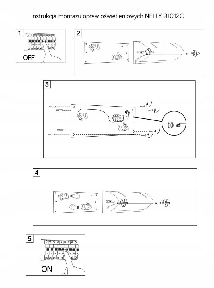 Kinkiet ogrodowy Nelly 91012C BL Suma Kolor czarny