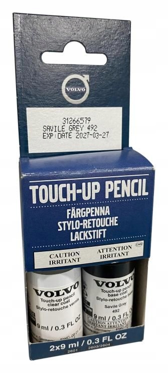 31266579 Lakier Sztyft Mazak Zaprawka Savile Gray 492 Oryginał Oe Volvo