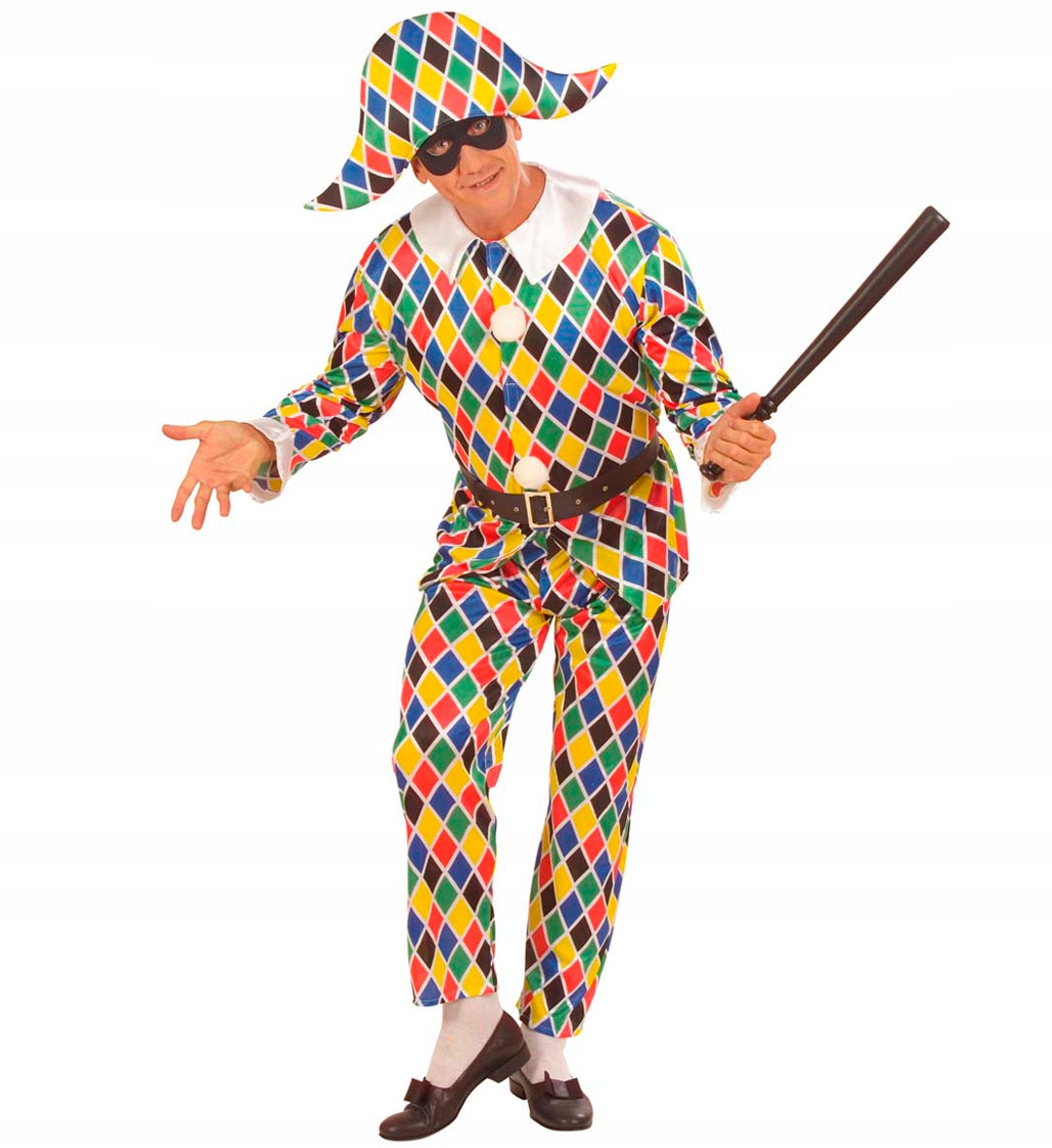 Kostým klauna harlekýna velikost S