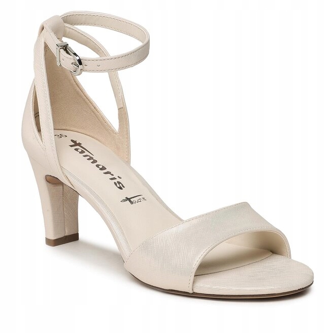 Tamaris Dámské Sandály Na Podpatku Ecru 41 6DA