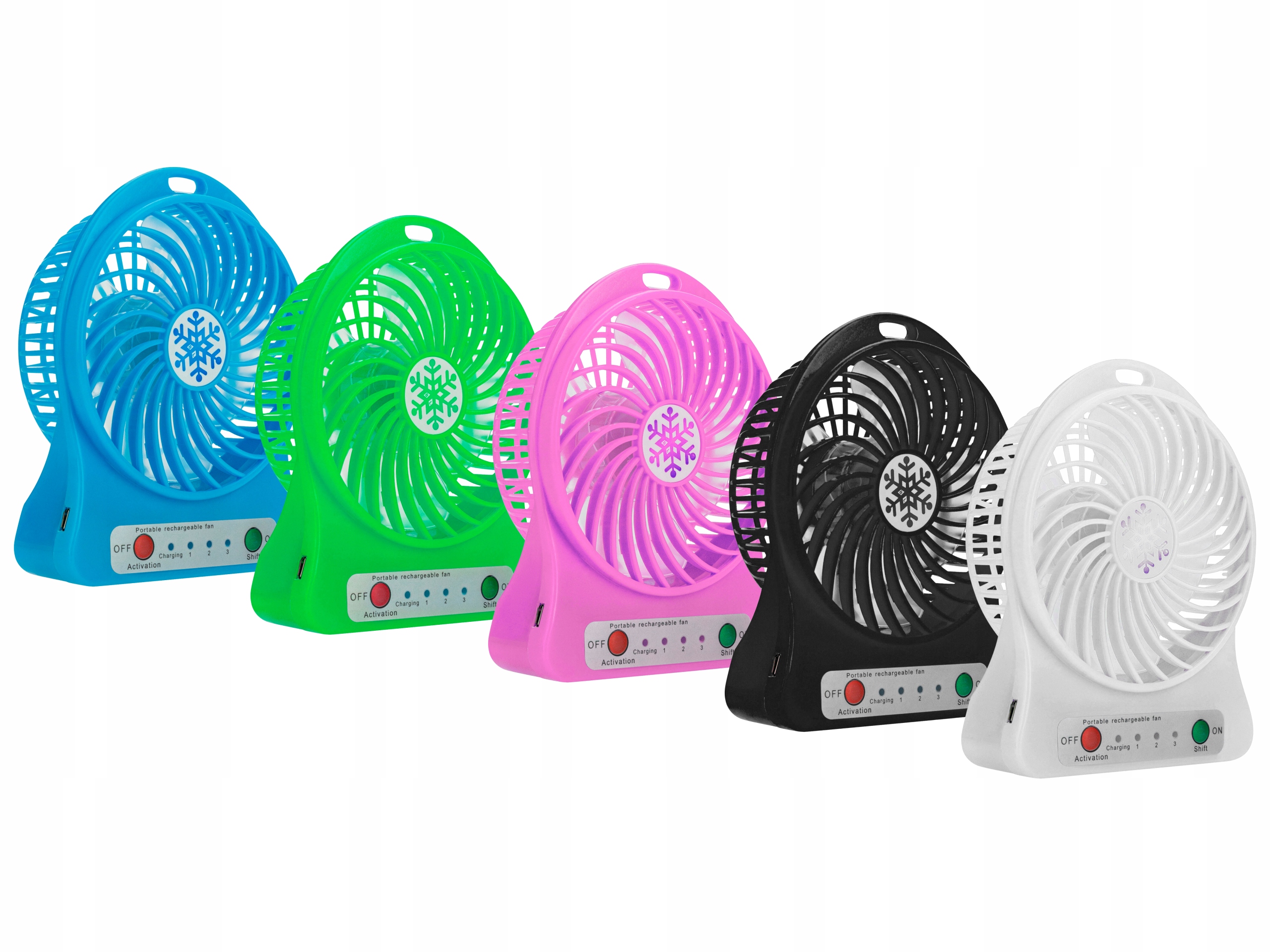 MOCNY WIATRAK MINI WENTYLATOR STOJĄCY BIURKOWY USB Z AKUMULATOREM Marka Blow