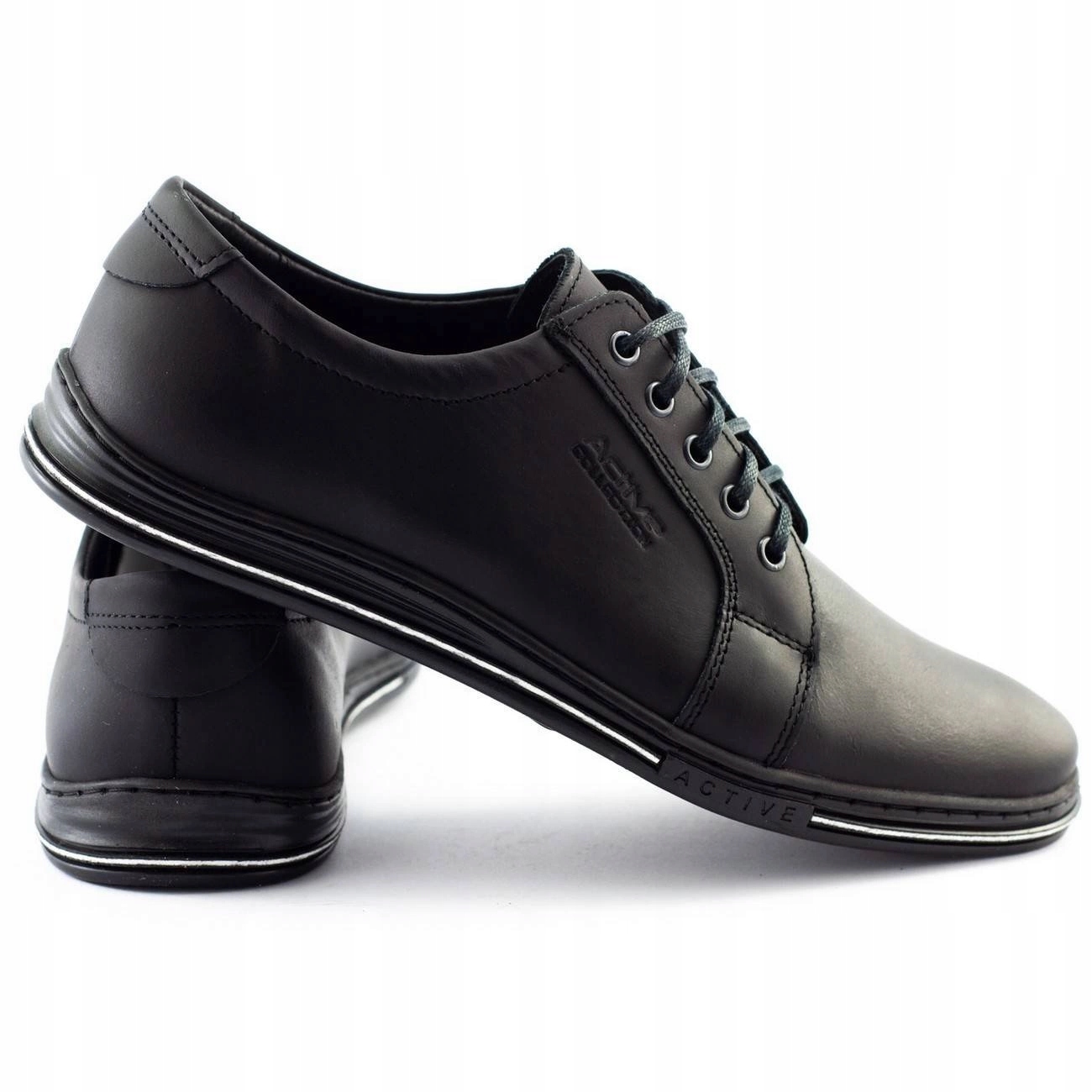 BUTY OLIVIER CASUAL SKÓRA 320 CZARNY 40 Rozmiar 40