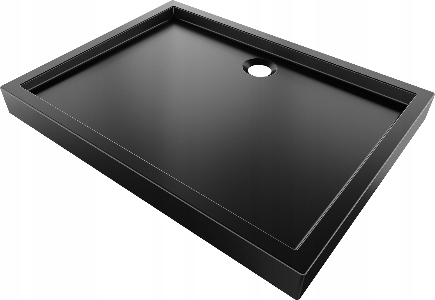 Brodzik 100x90 prysznicowy prostokątny Mexen Flow+ wysoki akryl czarny mat