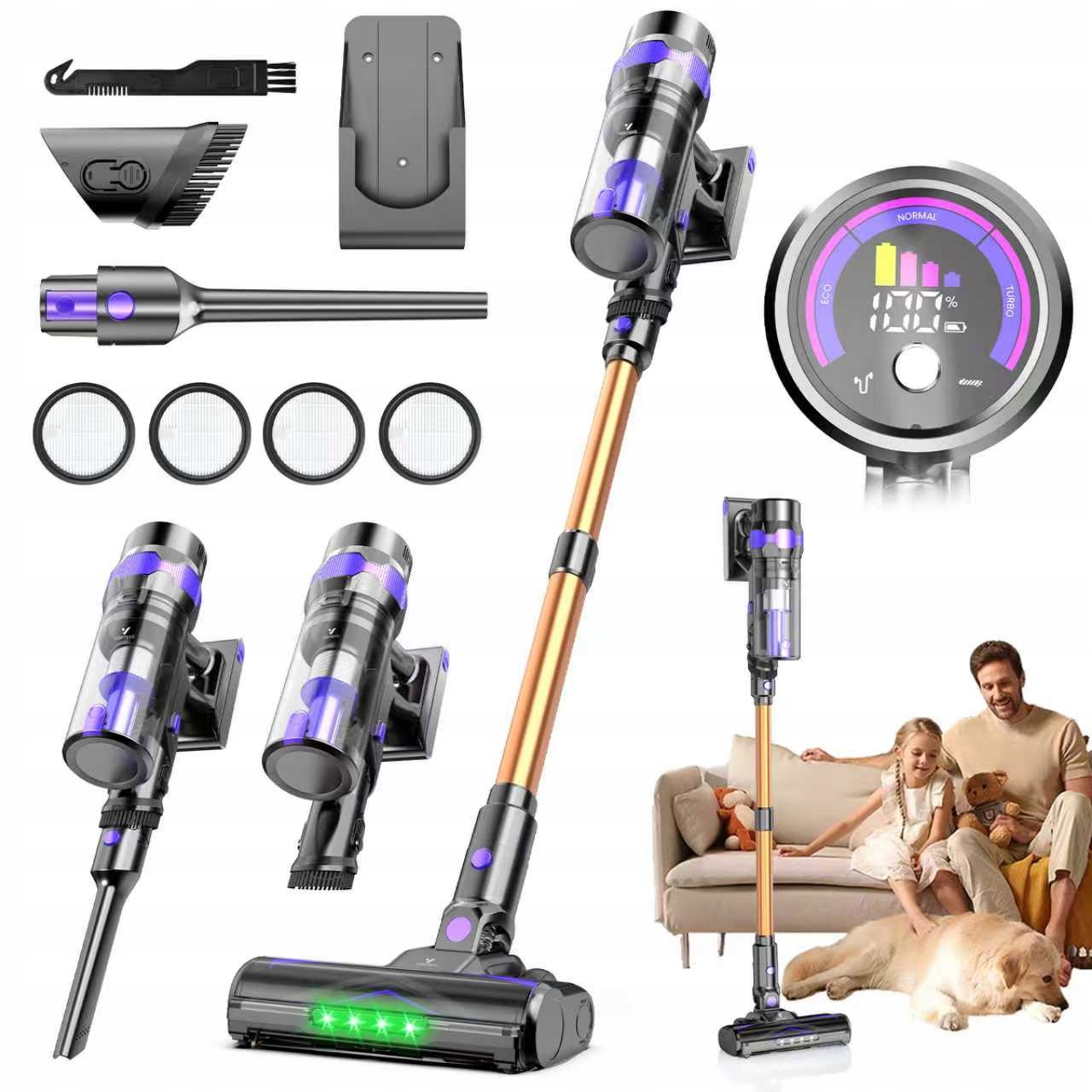 Odkurzacz pionowy V2 bezprzewodowy 500W 60min 3xHEPA