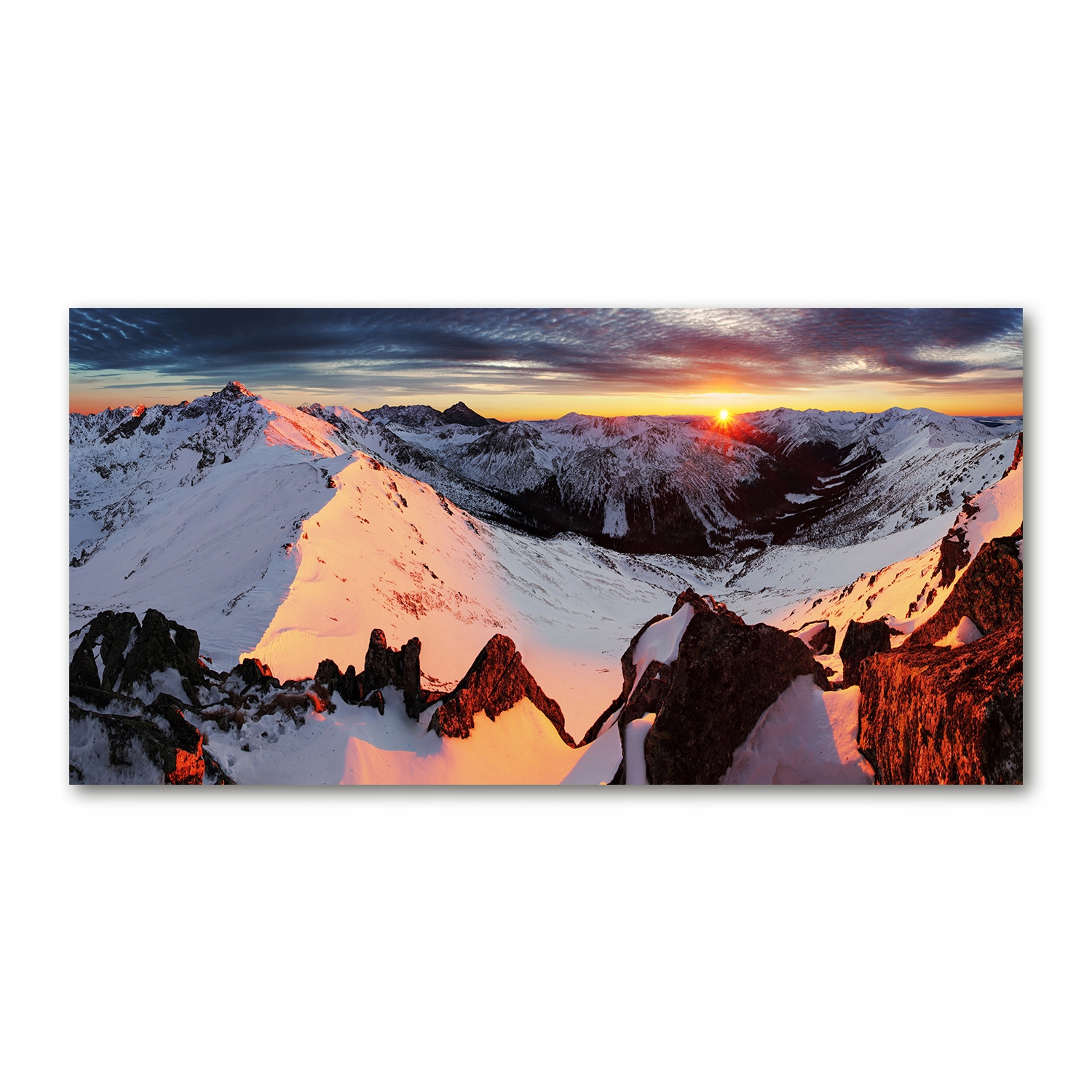 

Foto obraz na szkle akrylowym Góry zimą 120X60 cm