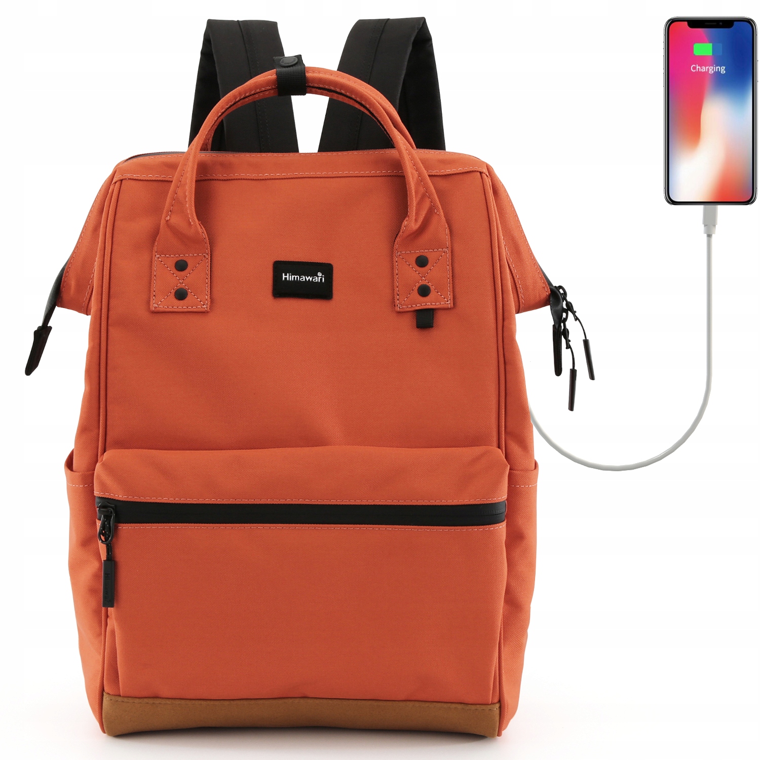 Plecak damski Himawari 124 na laptopa 15" z Usb wodoodporny #13 dynia