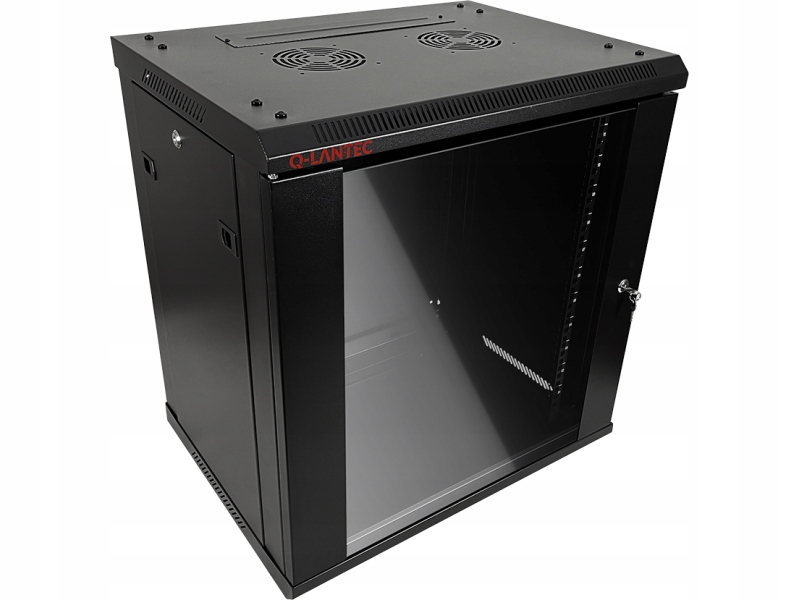 Szafa rack 19" wisząca 9U 450 składana czarna