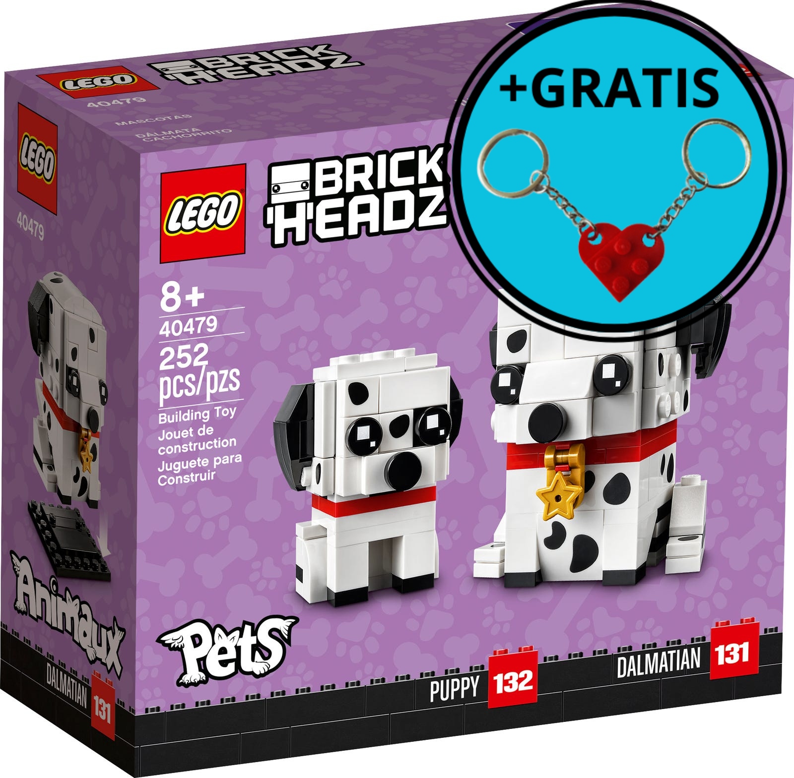 LEGO BrickHeadz 40479 Dalmatyńczyk + 2 x brelok LEGO - GRATIS