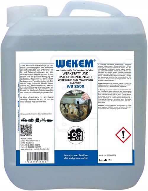 СРЕДСТВО ДЛЯ ОЧИСТКИ СЕЛЬСКОХОЗЯЙСТВЕННОЙ ТЕХНИКИ 5Л WEKEM