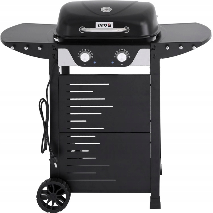 Elektrický Stojanový Gril 2300W, Víko S Teploměrem, Ocelový Rošt Yato