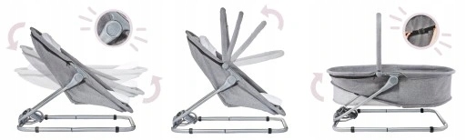 LEŻACZEK + BUJACZEK + KOŁYSKA 3W1 -MobySystem MILA ELEGANCKI LEŻACZEK Rodzaj Leżaczek