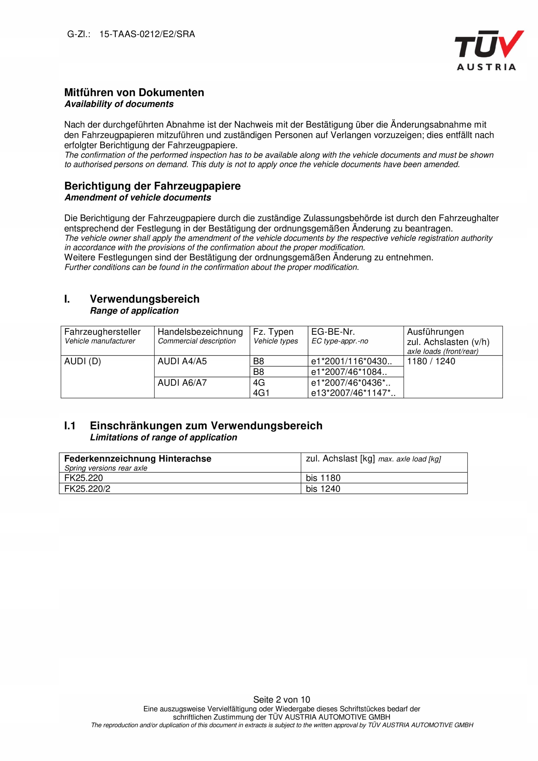 ZAWIESZENIE GWINTOWANE AUDI A4 B8 A5 FK AUTOMOTIVE Part manufacturer FK Automotive