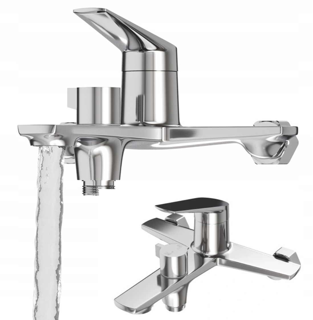 Vaňová A Sprchová Batéria, Mosadzný Kúpeľňový Kohútik Nave, Chróm