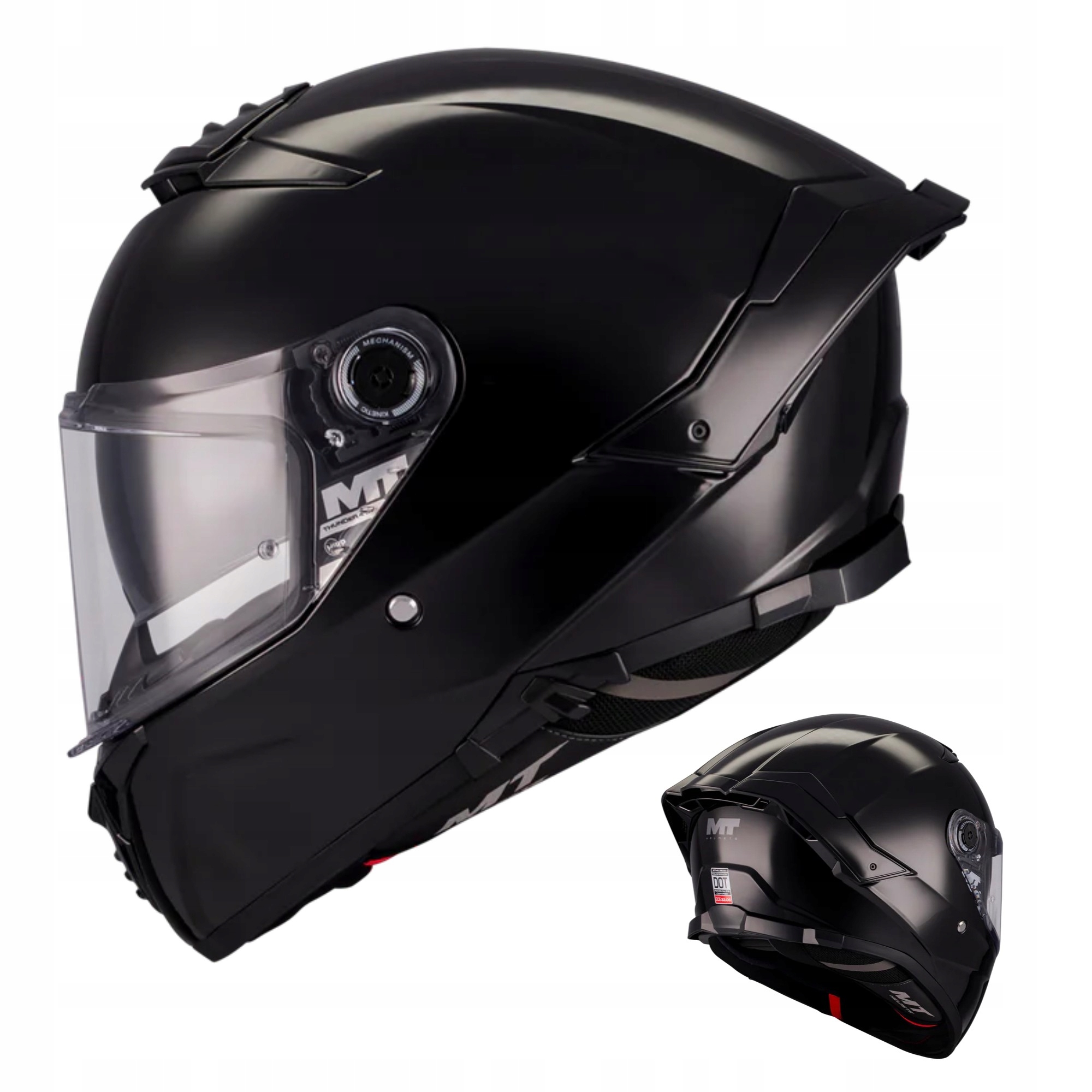 Motocyklová přilba s Blendem Mt Thunder 4 Sv Pure Black r. L 2026 Bonus