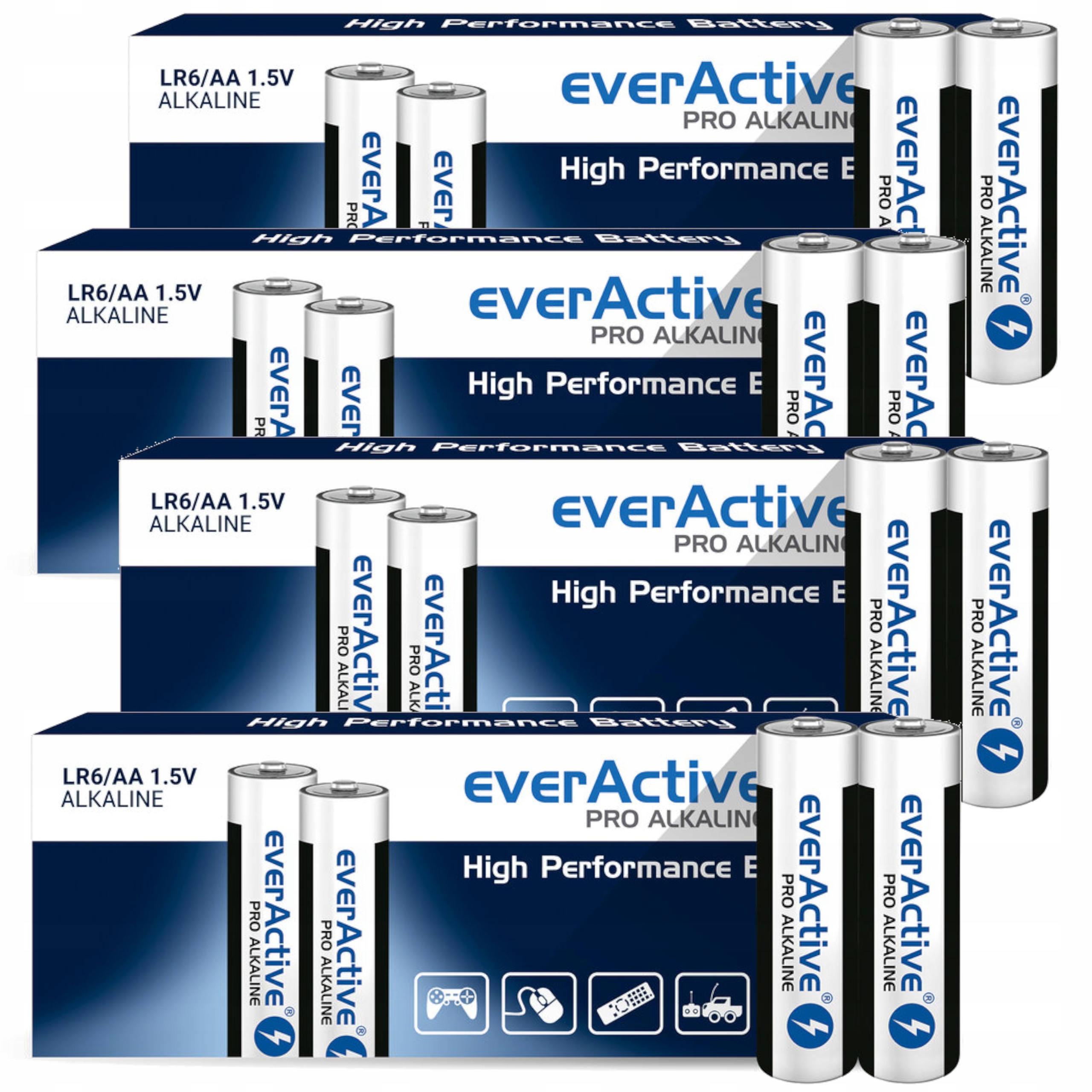 

Baterie Alkaiczne everActive LR6 Aa Blister 40 szt