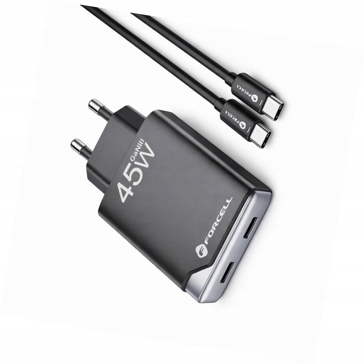 Szybka ładowarka 45W 2 porty z długim kablem 2m do Samsung Galaxy S24 Ultra