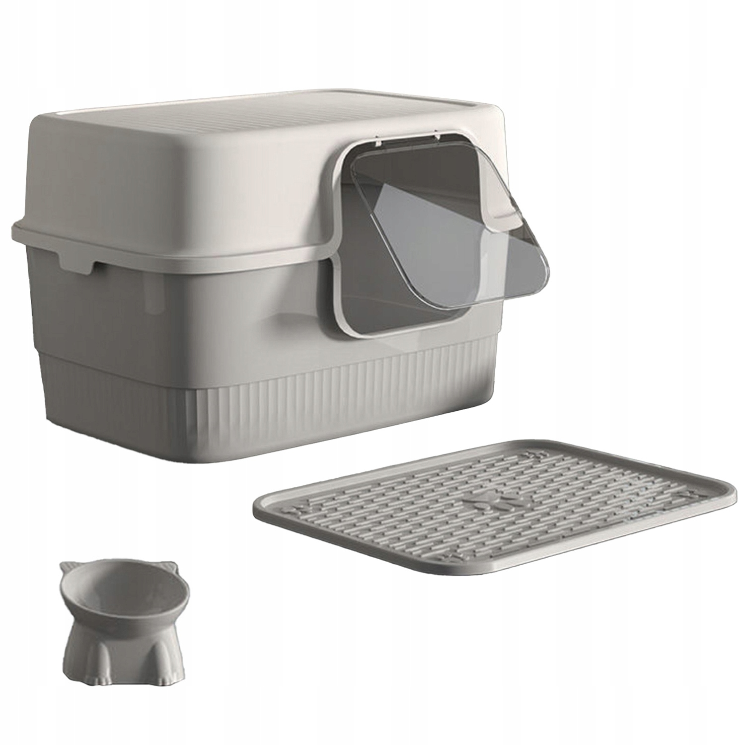 Levně Velká Kočičí Toaleta Odnímatelná krytka odolná proti stříkající vodě Prostorná, komfortní