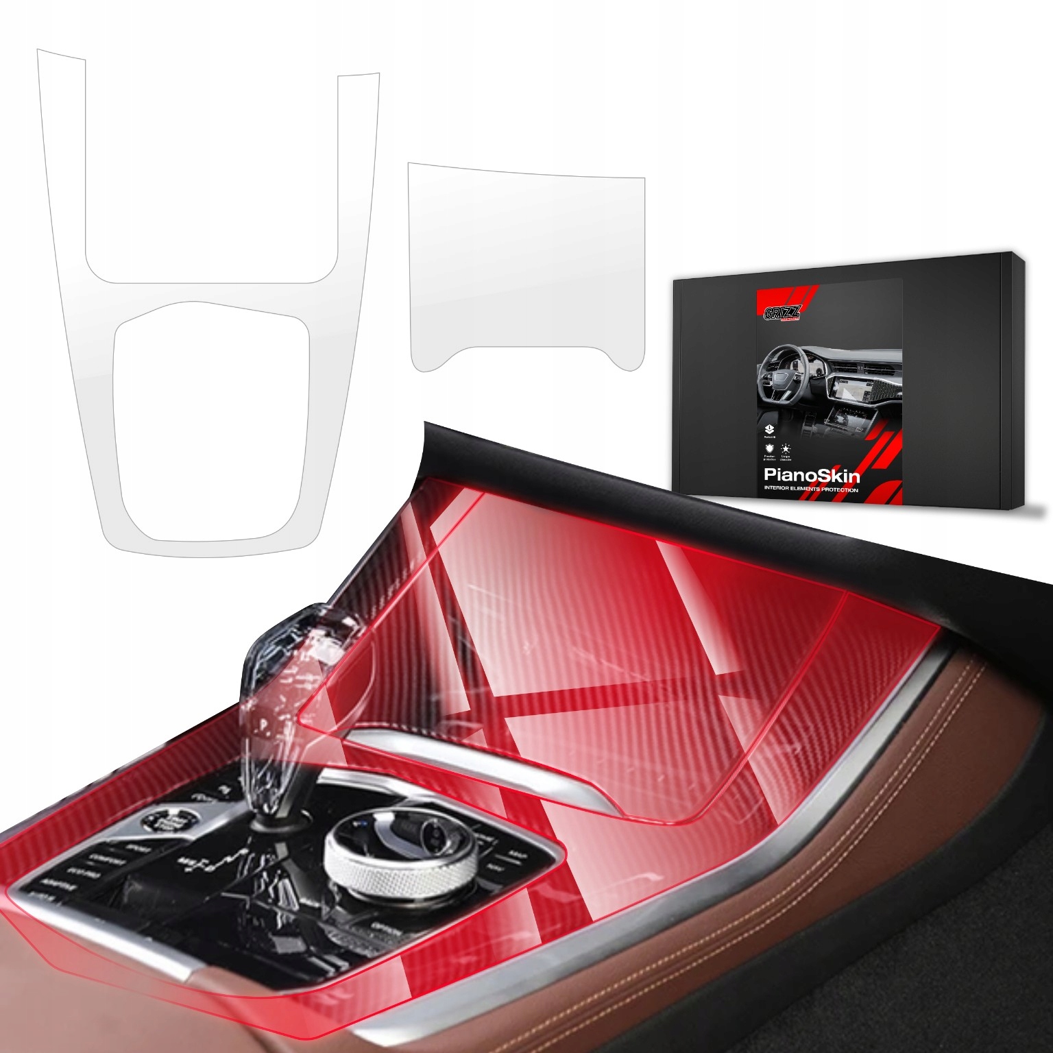 2w1 Grizz folia ochronna do wnętrza BMW X5 G05 (2018-2023) Błyszcząca