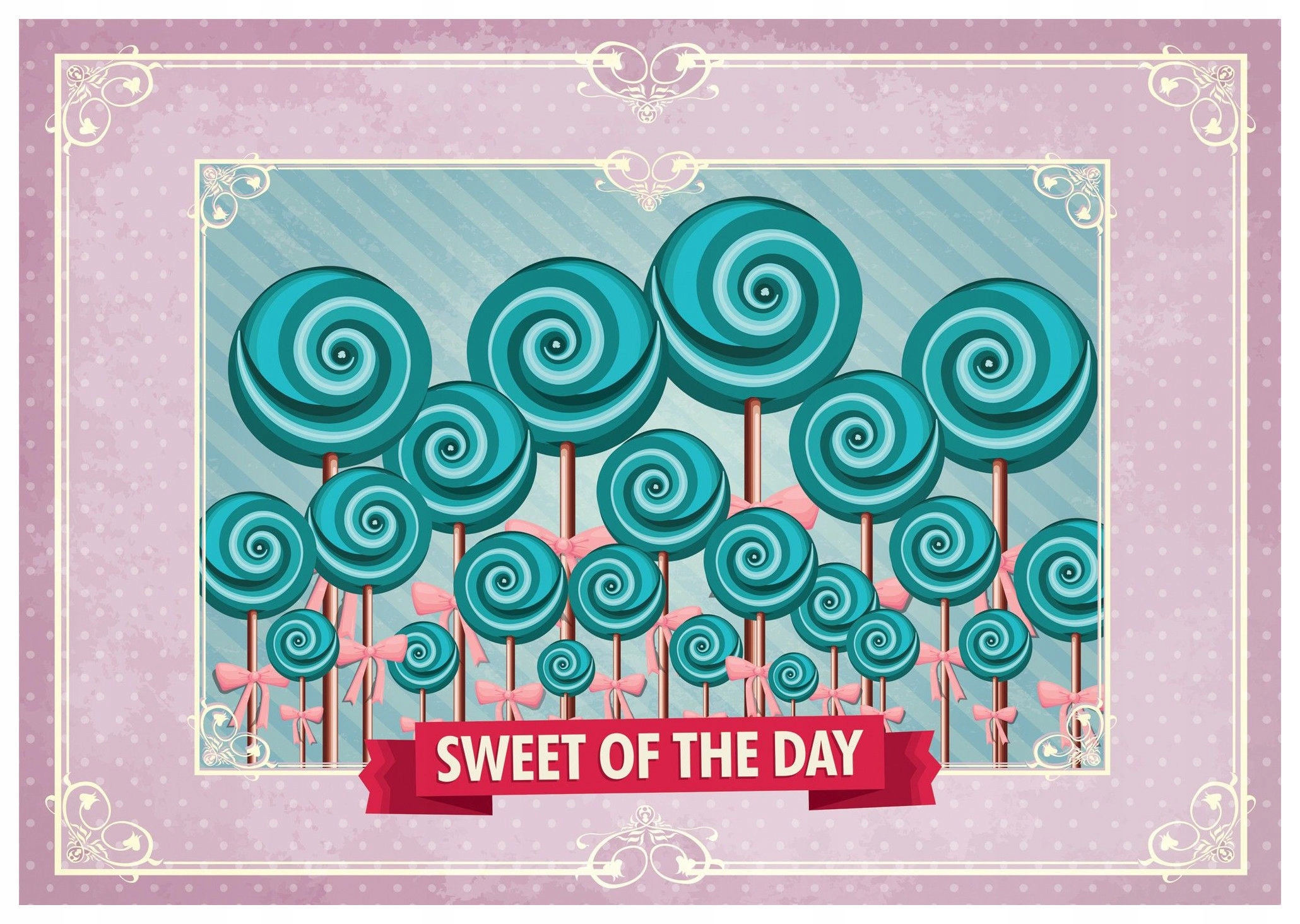 Fototapeta vliesové cukríky Zmrzlina Ružové Sladkosti do izby 300x210 lepidlo