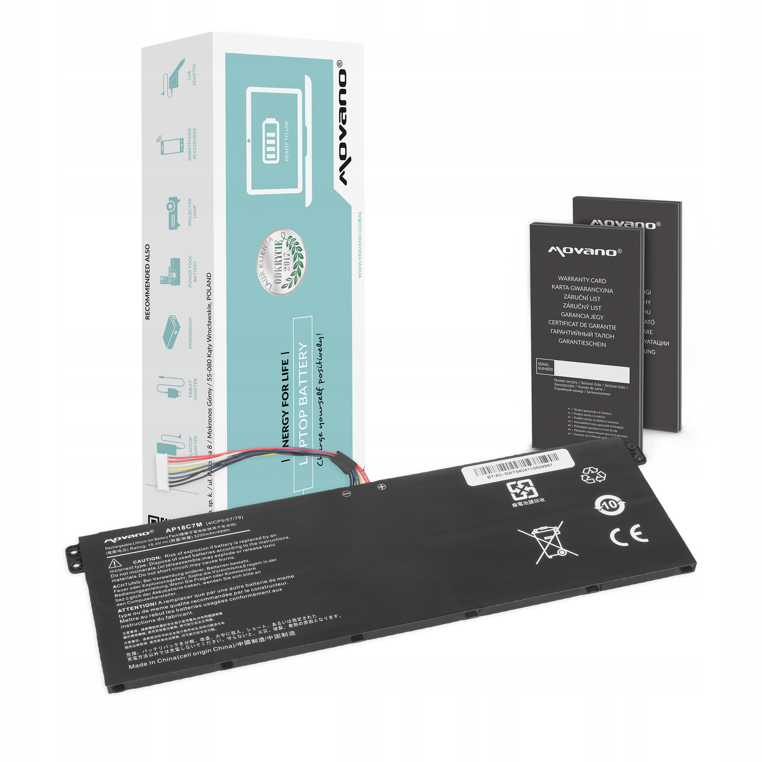 Bateria AP18C7M do Acer Spin 5, Swift 3, Swift 5