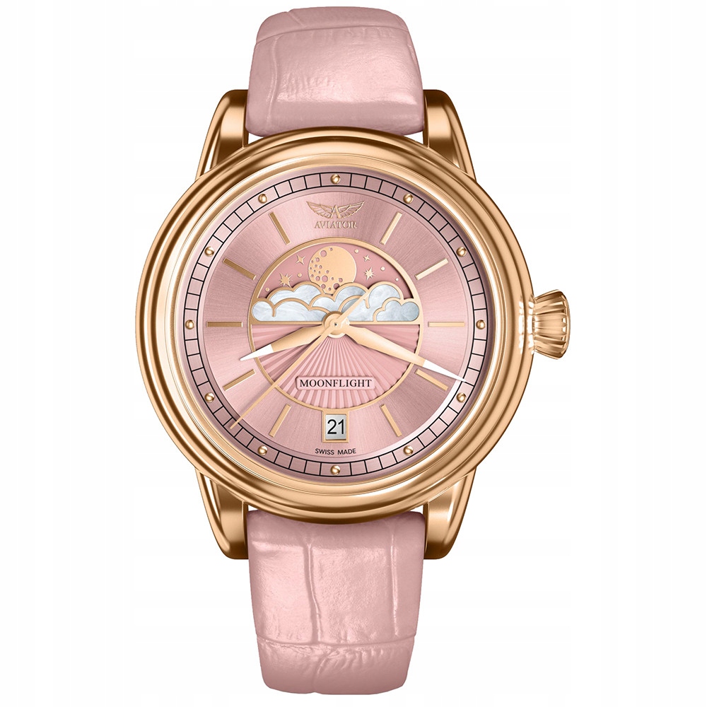 Dámské hodinky Aviator V.1.33.2.258.4 růžové