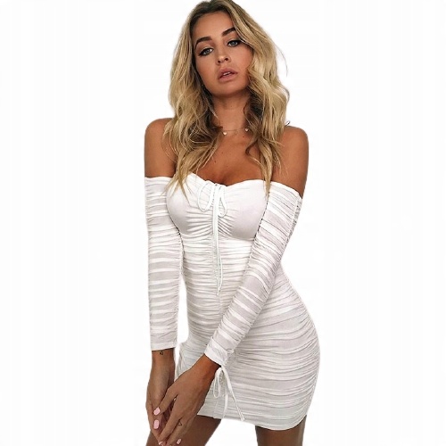 

Sukienka Jesień Zima Mini Elegancka Wieczorowa