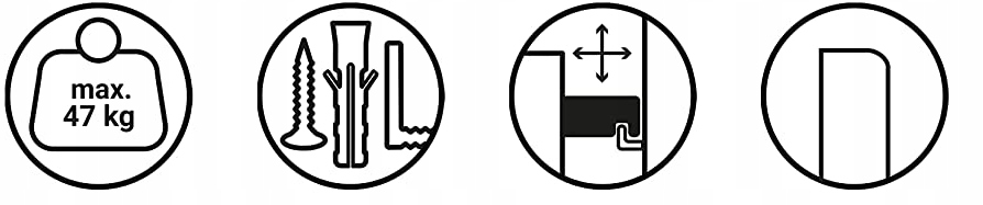 Szafka RTV 100cm Somero Front Czarny Mat Loft Głębokość mebla 40 cm