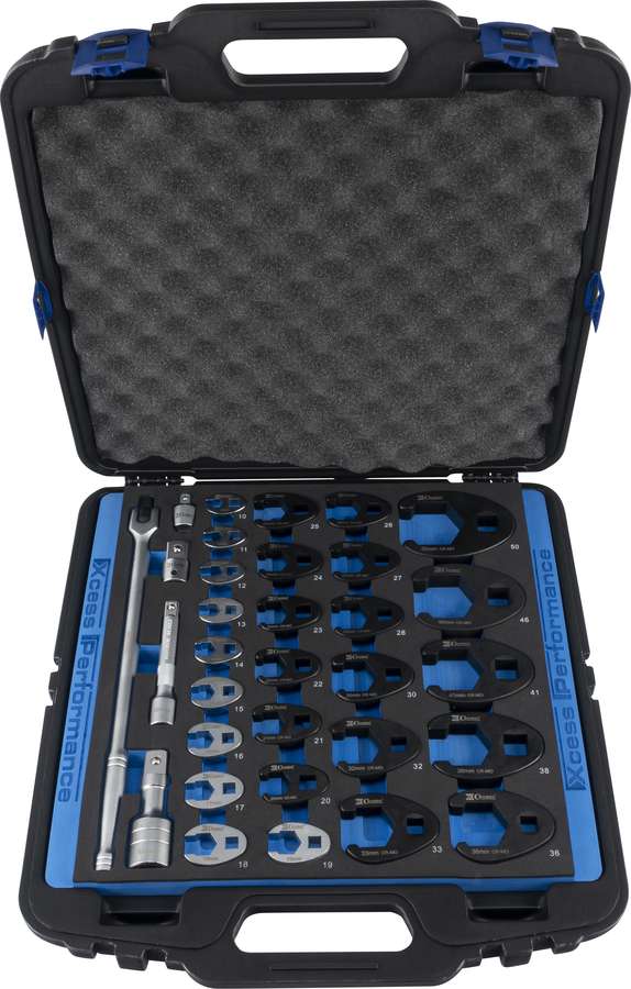 Bočné otvorené nástavce 10-50 mm 3/8+1/2+3/4 32 ks