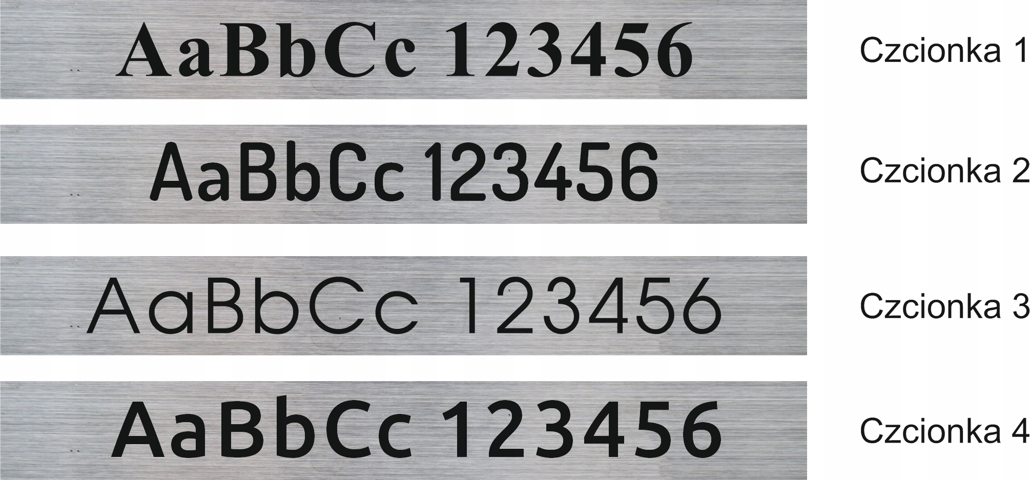 Grawerowana tabliczka z numerem domu + dystanse Kod producenta 1